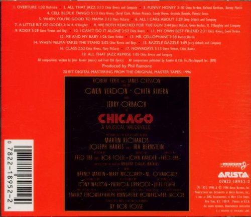 CD CHICAGO - Original Broadway Cast 1975 --> Musical, Playback ...