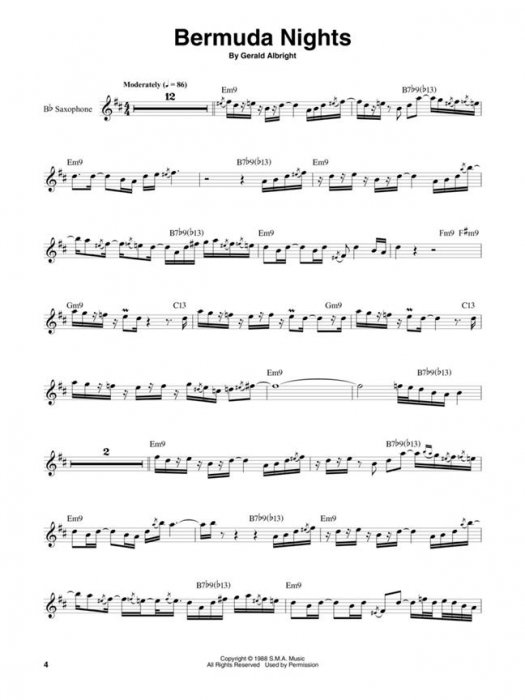 Sheet music + DownloadPlaybacks SMOOTH JAZZ (Alto & Tenor Sax
