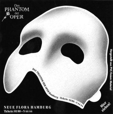 Das Phantom der Oper Hamburg Aufkleber Sticker 