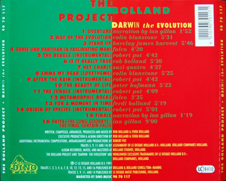 CD DARWIN THE EVOLUTION Studio Cast 1991 > Musical, Playback