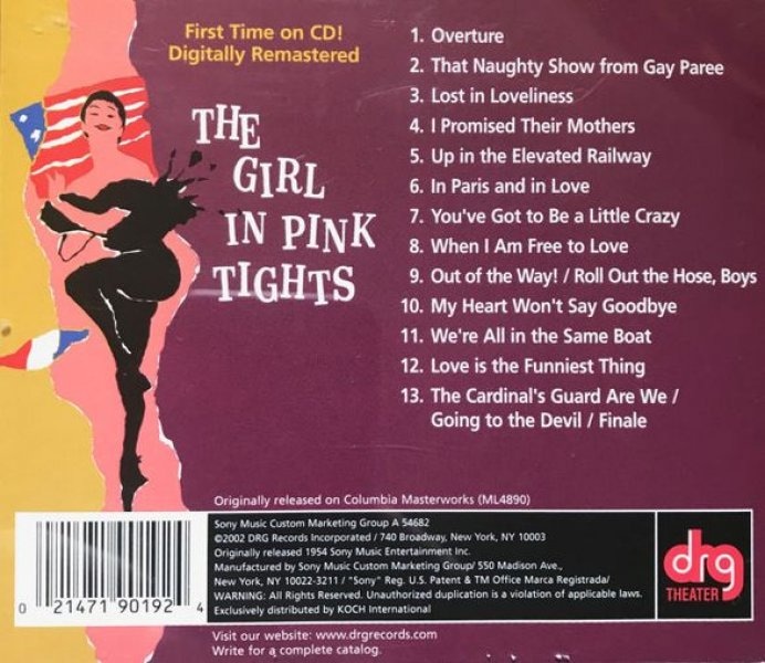 CD THE GIRL IN PINK TIGHTS Original Broadway Cast 1954 > Musical