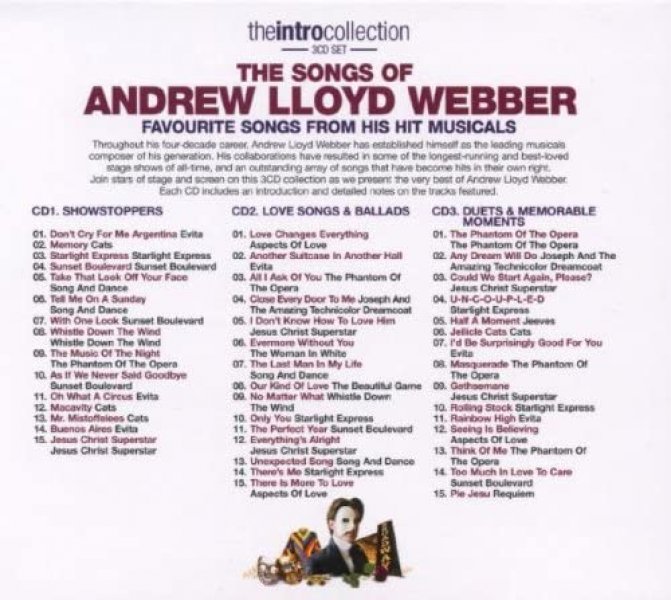 CD The Songs Of Andrew Lloyd Webber - Favorite Songs From His Hit ...