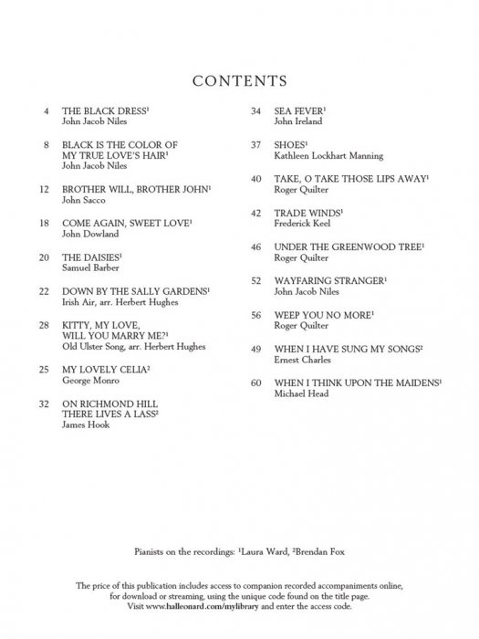 Noten + DownloadPlaybacks Introduction to Art Song for Baritone/Bass