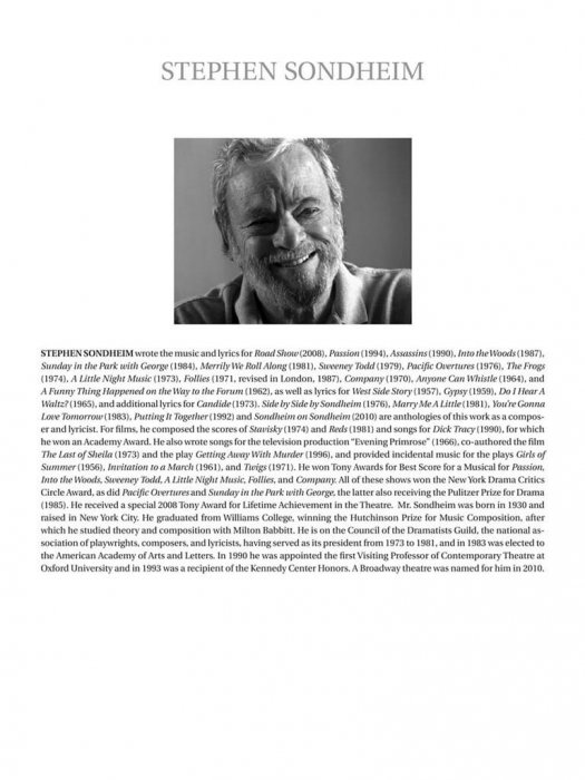 Noten sondheim for singers duette musical playback playbacks