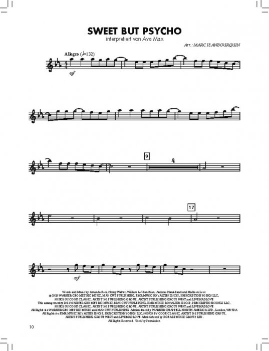 Sheet Music Bläserklasse ChartHits (Mallet Percussion) > Musical CDs