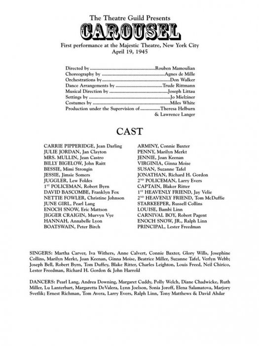 Sheet Music CAROUSEL (Vocal Score) --> Musical CDs, DVDs @ SoundOfMusic ...